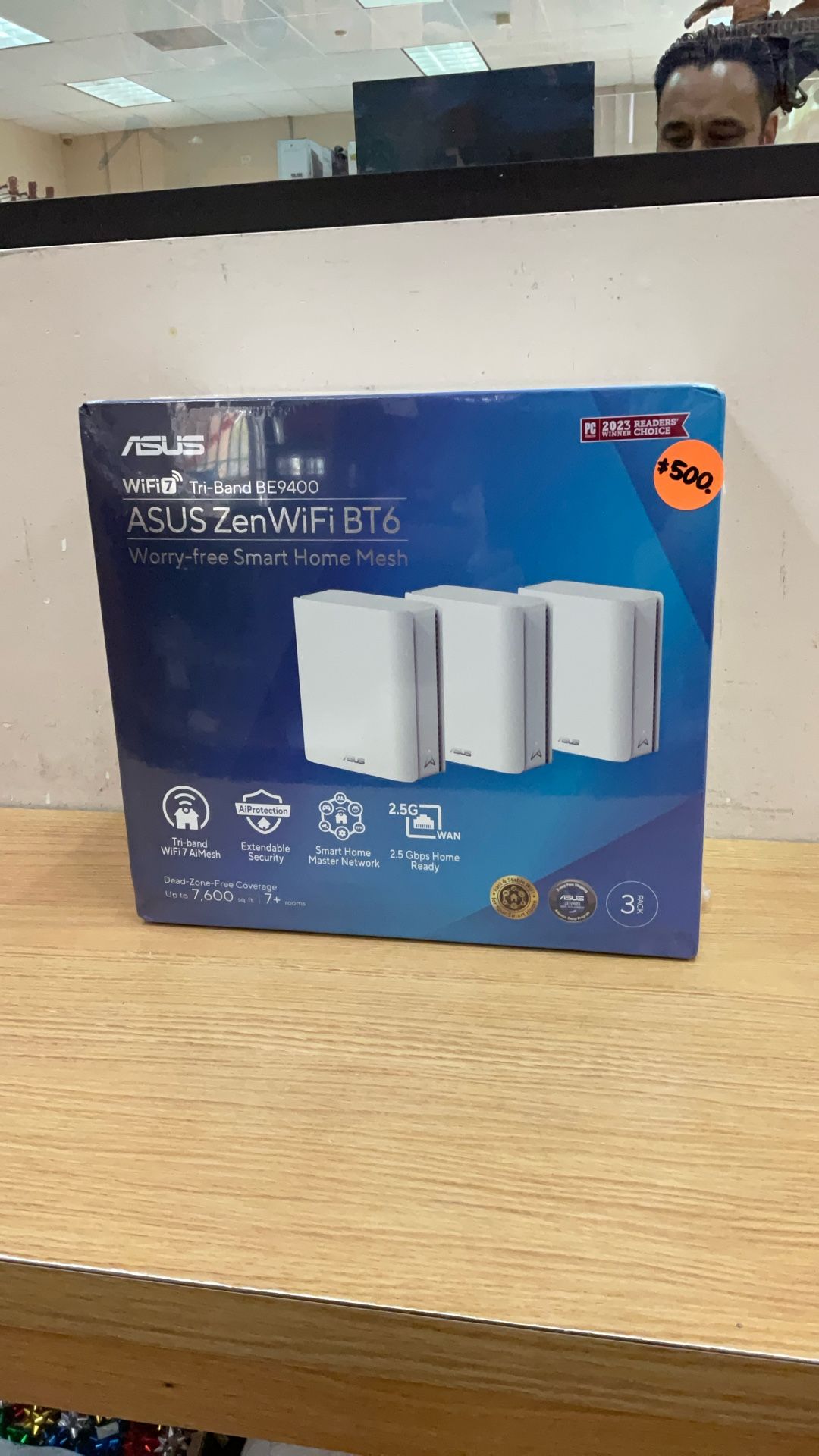 ASUS ZEN WIFI BT6 TRI-BAND BE9400 WORRY-FREE SMART HOME MESH.
