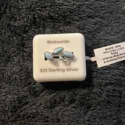 Larimar And Moissanite 