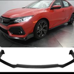 Fits 17-21 Honda Civic Si 5DR Hatchback T-R Style Unpainted PU Front Bumper Lip