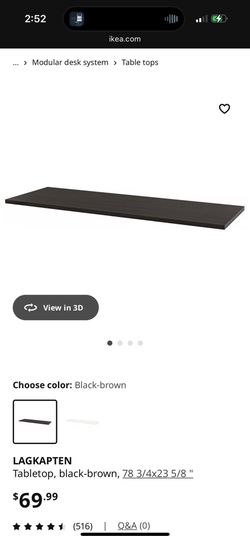 IKEA Lagkapten Table Top / desk Top Black Brown