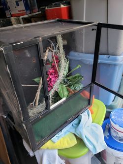 Reptile enclosure / cage with everything inside