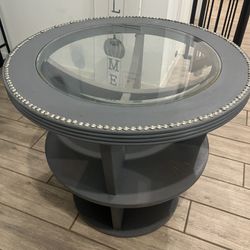 Glass End Table 