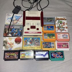 Nintendo Famicom (Japanese NES) System & Game Lot