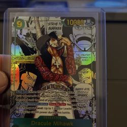 One Piece Dracule Mihawk Manga Card