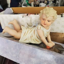 Belgium Bisque Doll  Statue