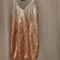 Dress Ombré Like Color Sequence Dress