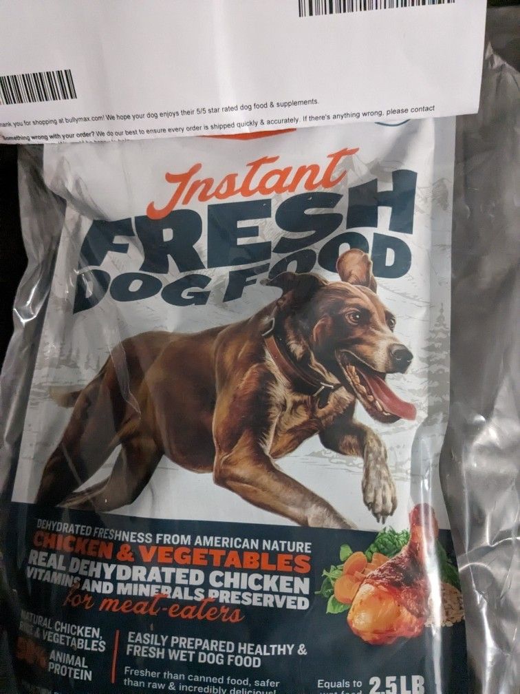 Bully Max instant fresh food 2.5lb