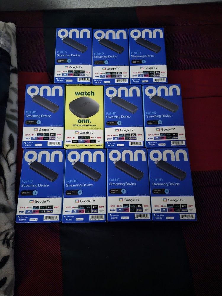 Brand New Onn Google TV Boxes ( Fully Loaded)