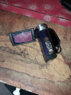 sony video camera recorder color blue in good condition