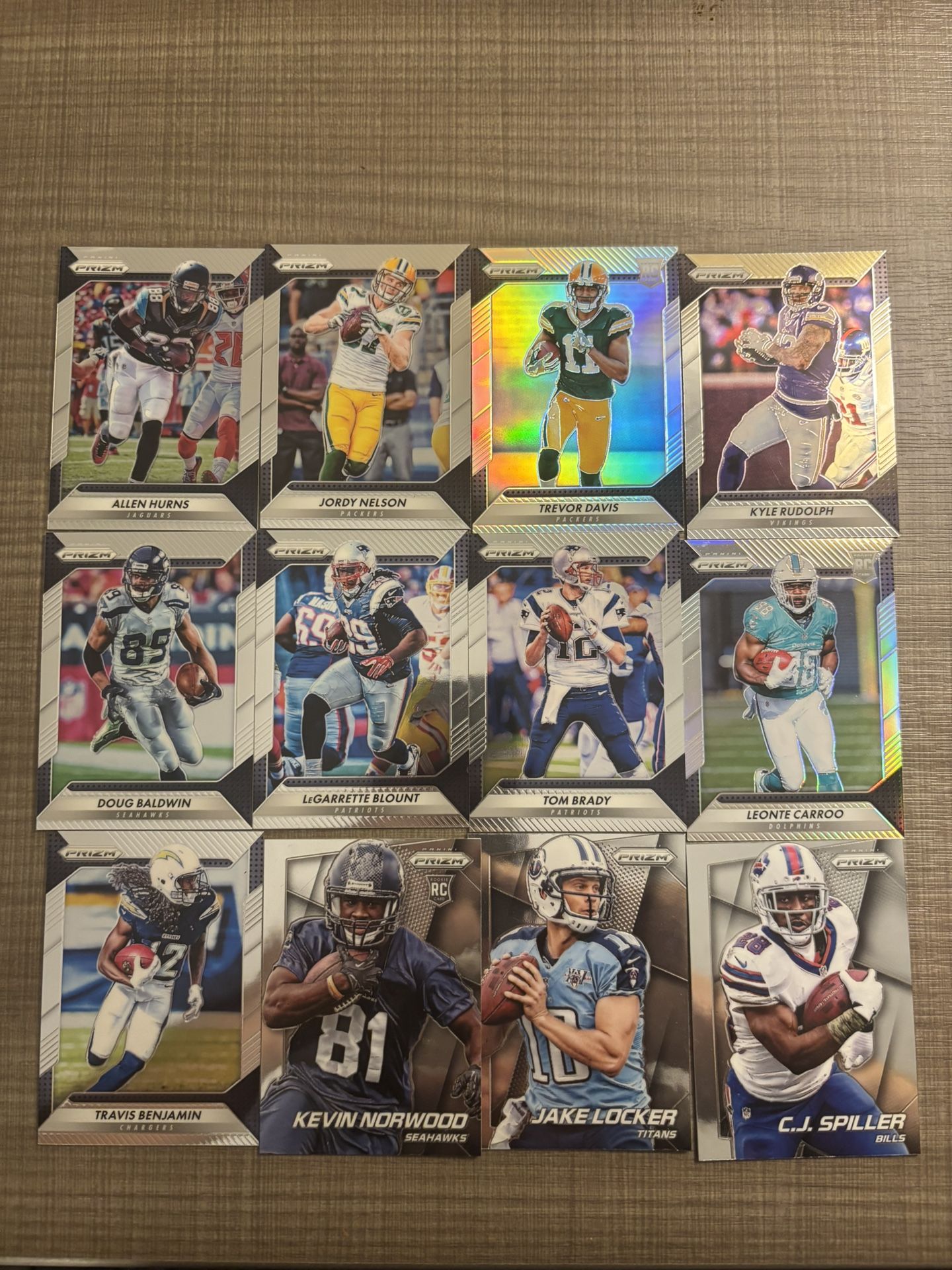 Panini Prism Football NFL Card Set Lot Of 12 Cards Rookies Included 2014-2016