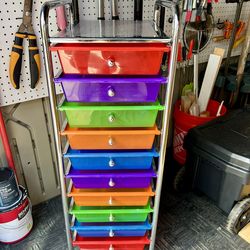 Rolling storage craft cart 10 drawers