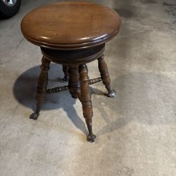 Antique Claw & Ball Feet Piano Stool
