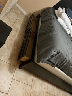 King storage bed and dresser
