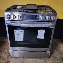 LG InstaView 5 Burner Slide In Stove With Air Fry 30 Wide MS1N3