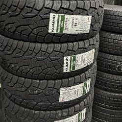 4 New 265/70/16 Kumho Tires Installed And Balanced 