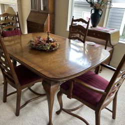 Wood dining Table With 6 Chairs 