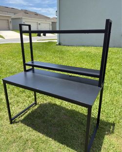 Office desk with 2 shelves for sale.