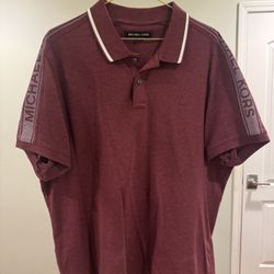 Men’s Michael Kors Maroon Polo Large