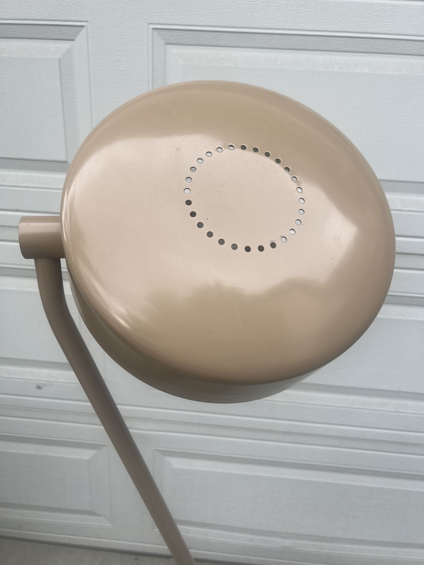 Vintage Nightingale Adjustable Fixture Co. Industrial Floor Lamp Mid Century Modern Tan 52”