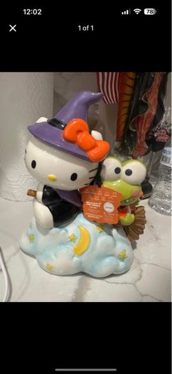 Hello Kitty & Keroppi Halloween Ceramic Figurine