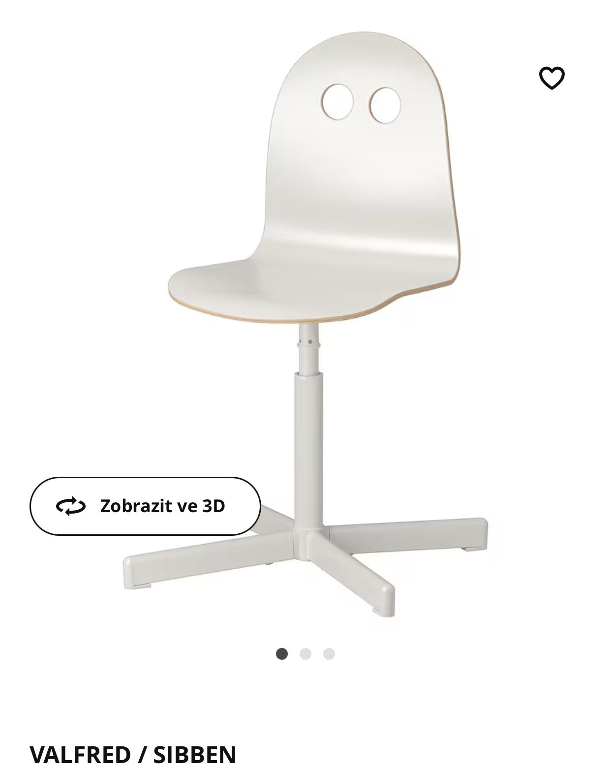 Child's Desk Chair  - White Ikea Chair 