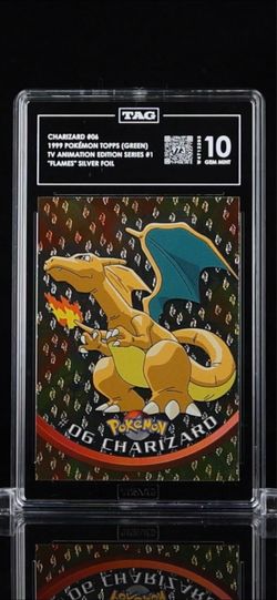 Topps 1999 Pokemon TV Animation Edition Series 1 Charizard #06 Silver Foil POP 1
