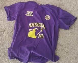 Huskies #24 Purple Graphic T-Shirt