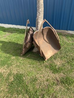 old mule pulled dirt scoop