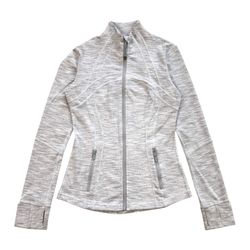 Lululemon Define Jacket Womens Size 6 Gray Nulu Full Zip Sweatshirt Sweater Gym
