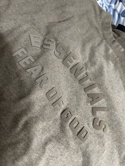 Fear of God ESSENTIALS Tonal Logo Tee Gray Size (XXL) Authentic