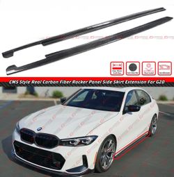 19-26 BMW G20 330i M340i CMS Style Real Carbon Fiber Side Skirts
