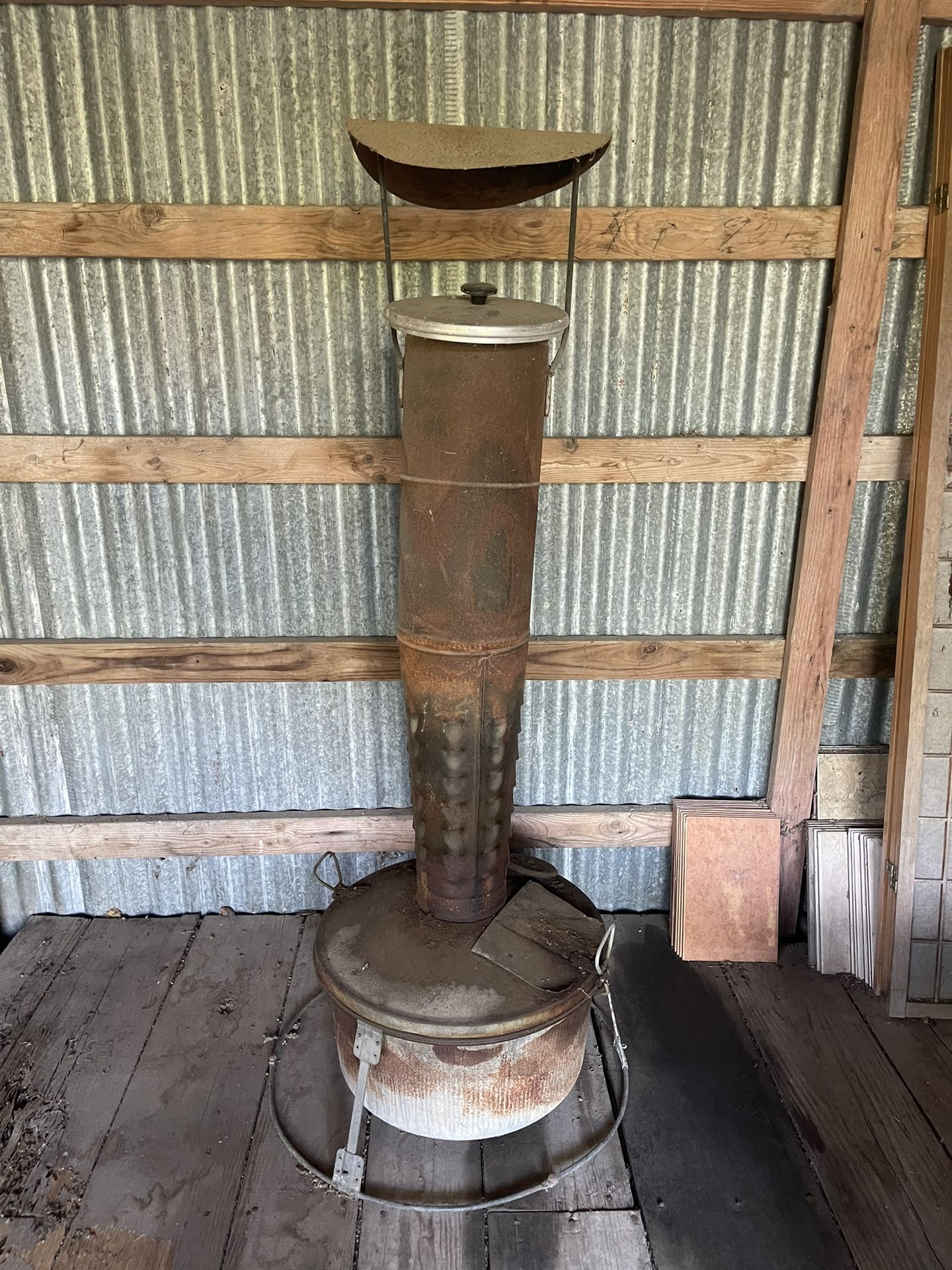 antique kerosene heater