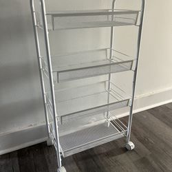 Metal Rolling Cart With Shelves 
