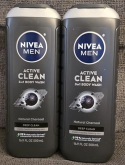 (2) Nivea Men's Bodywash, 16.9 oz each