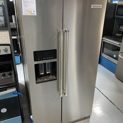 KitchenAid Stainless Steel 24.8 Cu. Ft. Side-by-Side Refrigerator With Exterior Ice And Water 