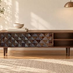 MCM solid wood rack with storage