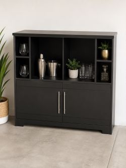 MODERN BLACK BAR CABINET / COFFEE BAR