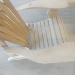 Two Teak Adirondack Chairs And Table