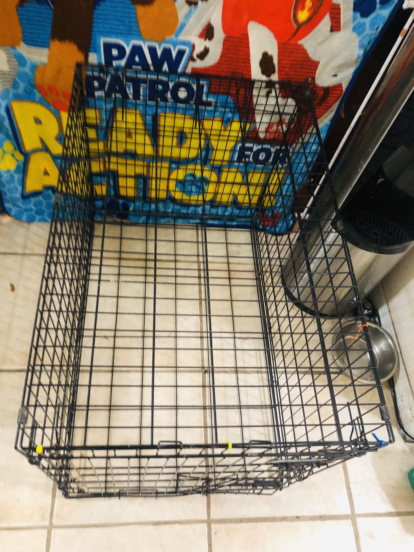 Dog cage. Large metal