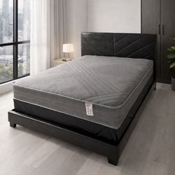 Queen mattress regular set with box spring ( 2pc brand new)