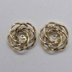 14k solid gold earring jackets 