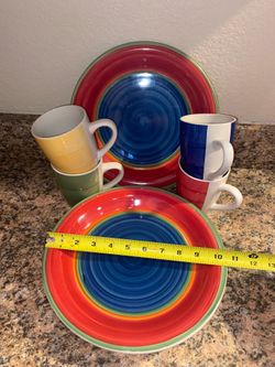 Set of plates and mugs