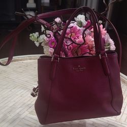 Kate Spade Crossbody Color Cranberry  Pebble Leather 