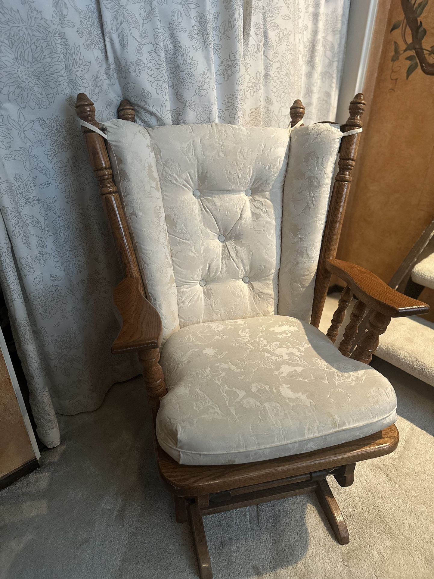 Solid Oak Rocking Chair