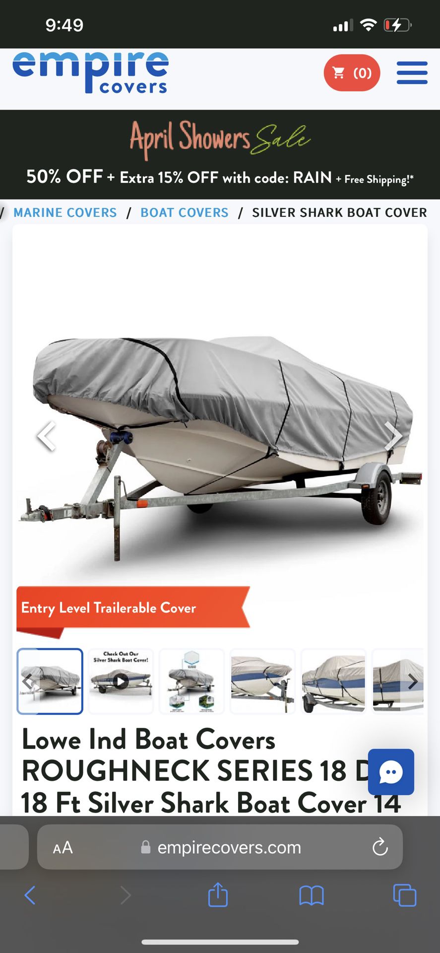 Boat Cover 17-19 Foots 