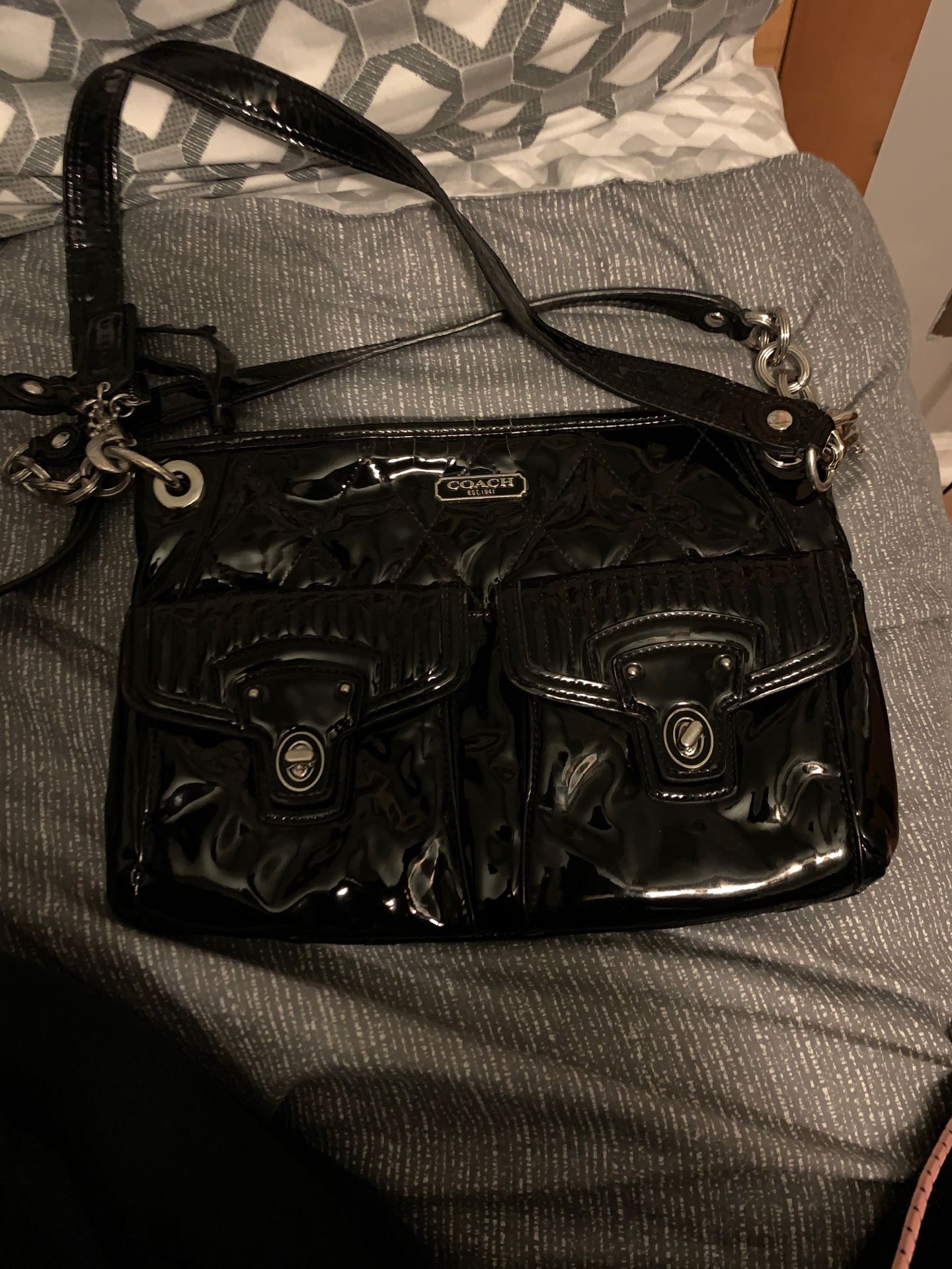 Black coach purse