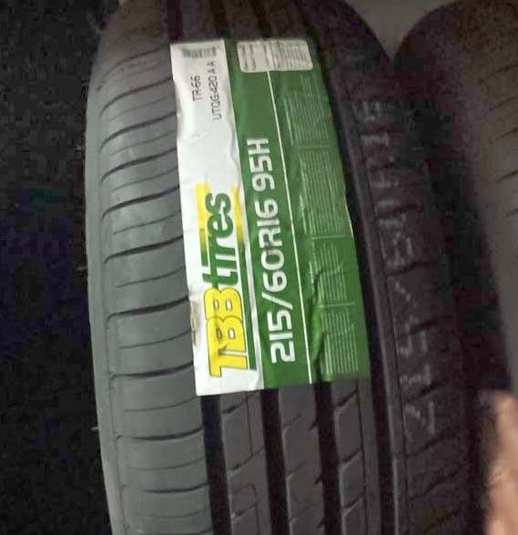 4 New Tires 215/60/16 TBB Tires