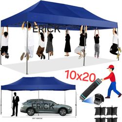 10x20 Heavy Duty Pop up Canopy Tent Easy Up Commercial Outdoor Canopy Wedding Party Tents for Parties All Season Wind Waterproof Gazebo