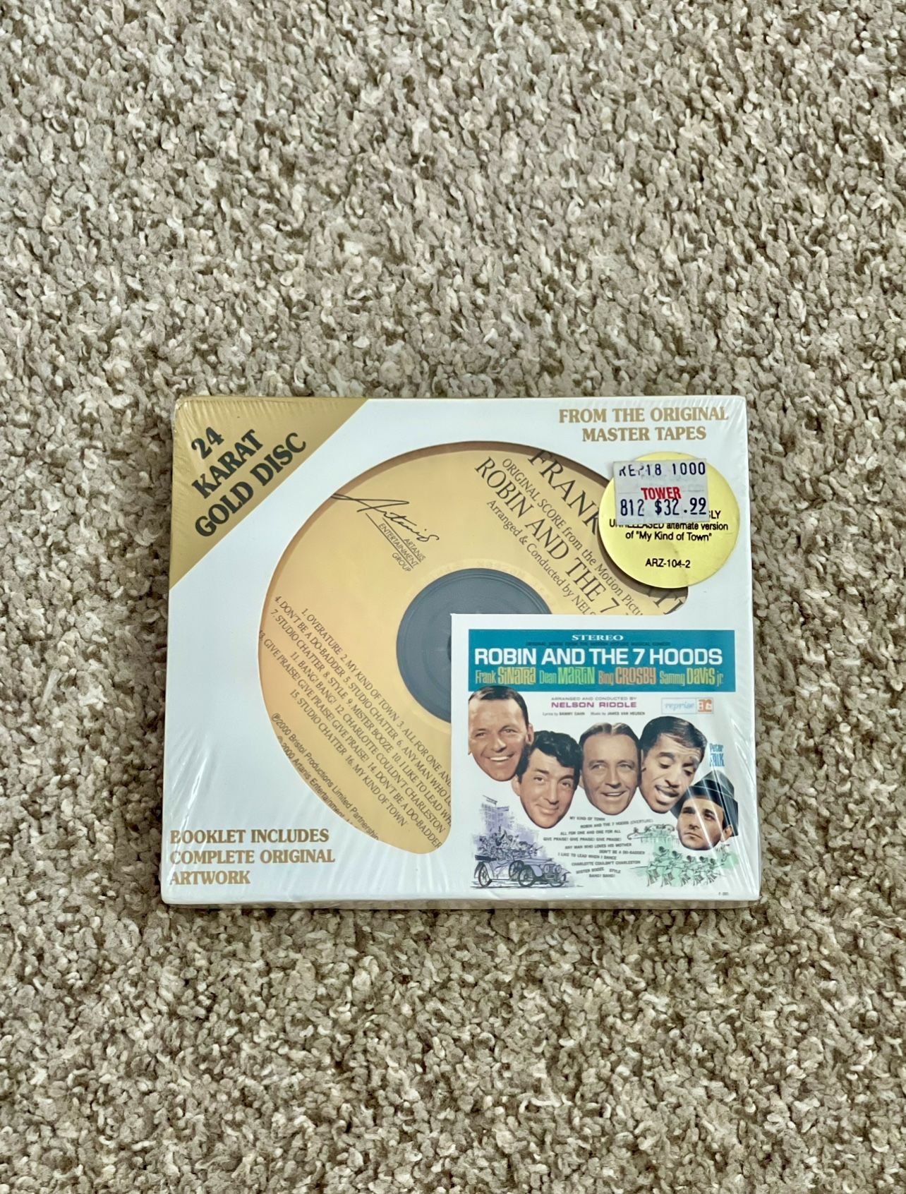 *VTG/NEW/SEALED* Frank Sinatra CD Robin And The 7 Hoods 🔥HOT🔥 24 KARAT GOLD DISC