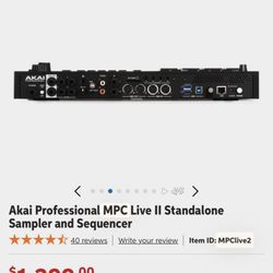 Akai Professional MPC Live Il Standalone Sampler and Sequencer